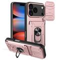 iPhone 17 Pro Max Drehring-Hybrid Hülle mit Kameraschutz - Roségold
