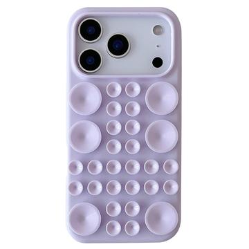 iPhone 17 Pro Max Silikonhülle mit Saugnapf - Helllila