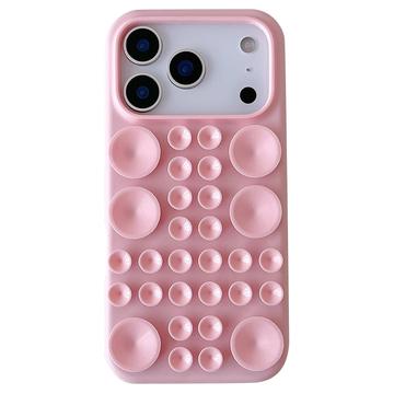 iPhone 17 Pro Max Silikonhülle mit Saugnapf - Rosa