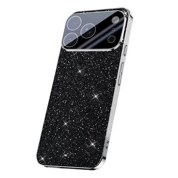 iPhone 17 Pro Max Glitzernde Glitzer-Hybridhülle - Schwarz