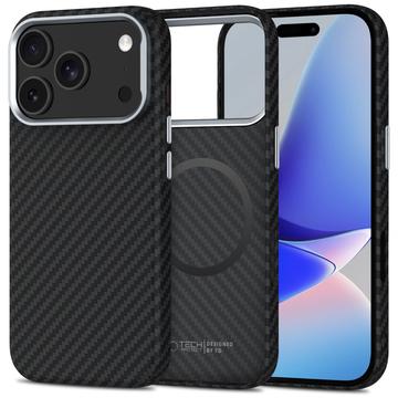 iPhone 17 Pro Max Tech-Protect Ion Carbon-Kunststoffhülle - MagSafe-kompatibel - Schwarz / Silber