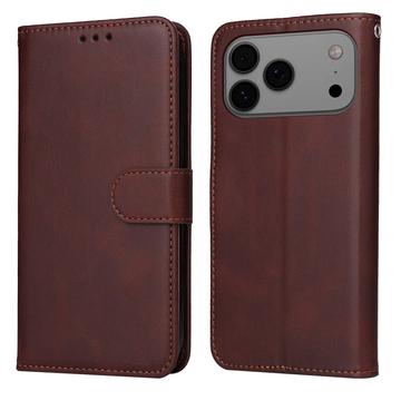 iPhone 17 Pro Max Wallet Hülle mit Ständer - Braun