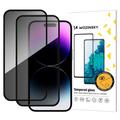 iPhone 17 Pro Max Wozinsky Super Tough Datenschutz gehärtetes Glas - 9H, 2 Stk. - Schwarzer Rand
