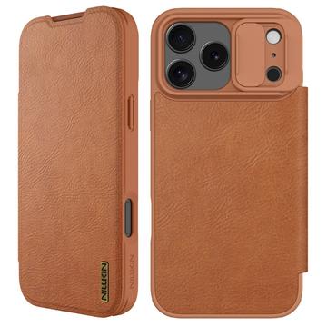 iPhone 17 Pro Nillkin Qin Pro Flip Hülle - Braun