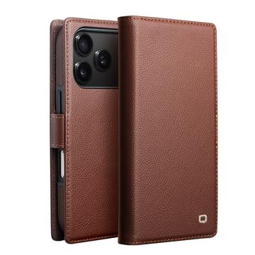 iPhone 17 Pro Qialino 2-in-1 Abnehmbare Wallet Lederhülle - MagSafe-kompatibel - Braun