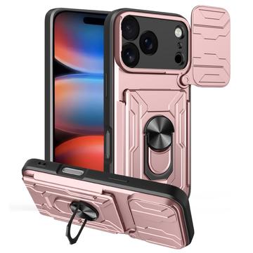 iPhone 17 Pro Drehring-Hybrid Hülle mit Kameraschutz - Roségold