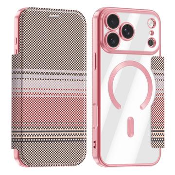 iPhone 17 Pro Elegante magnetische Flip-hülle mit RFID-Kartenfächern - Pink