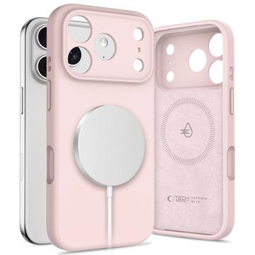 iPhone 17 Pro Tech-Protect Flüssigkeit Silikonhülle - MagSafe-kompatibel - Rosa Perle