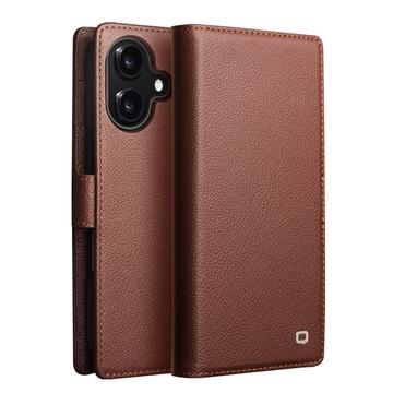 iPhone 17 Qialino 2-in-1 Abnehmbare Wallet Lederhülle - MagSafe-kompatibel - Braun