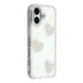 iPhone 17 Funkelnde Liebe und Perle Hybridhülle - Weiß