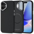 iPhone 17 Tech-Protect Ion Carbon-Kunststoffhülle - MagSafe-kompatibel - Schwarz / Silber