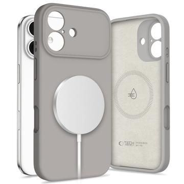 iPhone 17 Tech-Protect Flüssiges Silikongehülle - MagSafe kompatibel - Steingrau
