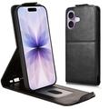iPhone 17 Vertikal Flip Hülle mit Ständer - Schwarz