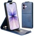 iPhone 17 Vertikal Flip Hülle mit Ständer - Dunkelblau