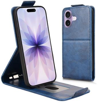 iPhone 17 Vertikal Flip Hülle mit Ständer - Dunkelblau