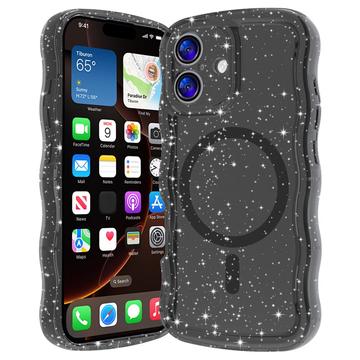 iPhone 17 Wave-Edge Laser Glitter MagSafe Hülle