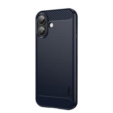 iPhone 18 Mofi Karbonfaser TPU Hülle - Blau