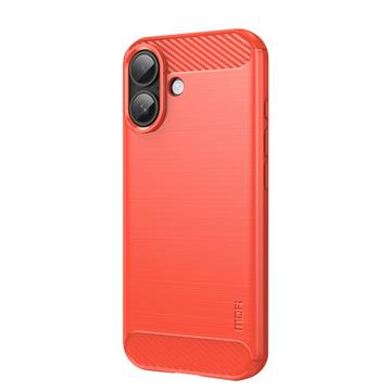 iPhone 18 Mofi Karbonfaser TPU Hülle - Rot