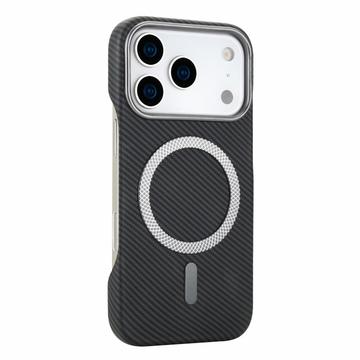 iPhone 18 Pro/17 Pro Schlanke magnetische Kohlefaserhülle - Schwarz