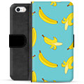 iPhone 5/5S/SE Premium Schutzhülle mit Geldbörse - Bananen