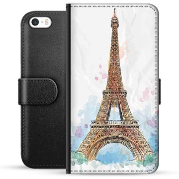 iPhone 5/5S/SE Premium Schutzhülle mit Geldbörse - Paris
