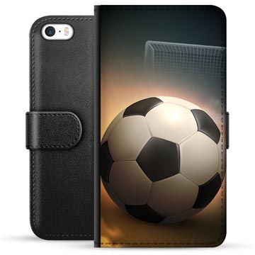 iPhone 5/5S/SE Premium Schutzhülle mit Geldbörse - Fußball