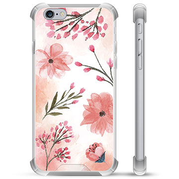 iPhone 6 / 6S Hybrid Hülle - Pinke Blumen