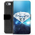 iPhone 6 / 6S Premium Schutzhülle mit Geldbörse - Diamant