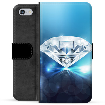 iPhone 6 / 6S Premium Schutzhülle mit Geldbörse - Diamant