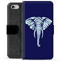 iPhone 6 / 6S Premium Schutzhülle mit Geldbörse - Elefant