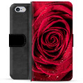 iPhone 6 / 6S Premium Schutzhülle mit Geldbörse - Rose
