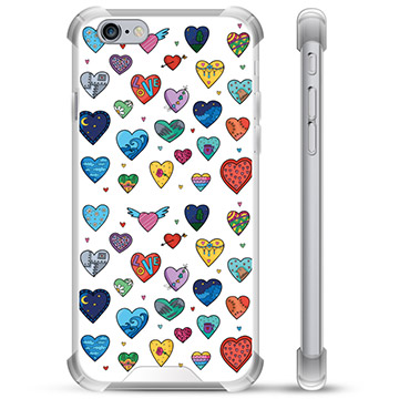 iPhone 6 Plus / 6S Plus Hybrid Hülle - Herzen