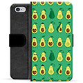 iPhone 6 / 6S Premium Schutzhülle mit Geldbörse - Avocado Muster