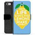 iPhone 6 / 6S Premium Schutzhülle mit Geldbörse - Zitronen