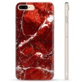 iPhone 7 Plus / iPhone 8 Plus TPU Hülle - Roter Marmor