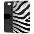 iPhone 7/8/SE (2020)/SE (2022) Premium Schutzhülle mit Geldbörse - Zebra