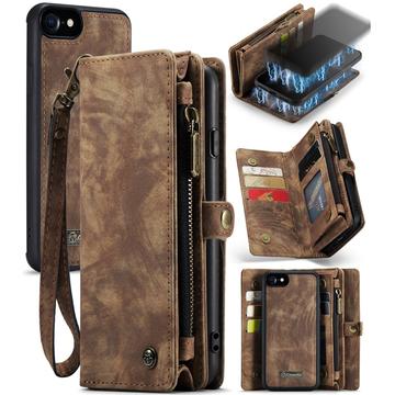 iPhone 7/8/SE (2020)/SE (2022) Caseme 008 2-in-1 Multifunktions Wallet Hülle - Braun