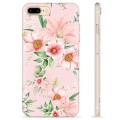 iPhone 7 Plus / iPhone 8 Plus TPU Hülle - Aquarell Blumen