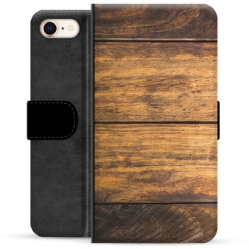 iPhone 7/8/SE (2020)/SE (2022) Premium Schutzhülle mit Geldbörse - Holz