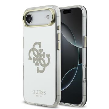 iPhone Air Guess Mirror 4G Glitter Logo Hybrid Hülle - MagSafe-kompatibel - Gold