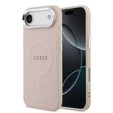iPhone Air Guess Saffiano Hybrid Hülle - MagSafe Kompatibel - Rosa