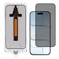iPhone Air Privacy Panzerglas mit Installationswerkzeug - 9H - Schwarzer Rand