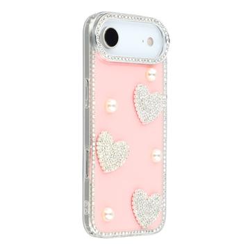 iPhone Air Glitzernde Liebe und Perle Hybridhülle