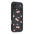 iPhone Air Stilvolle stoßfest TPU-Hülle mit erhöhten Kanten - Schwarz / Kirschen