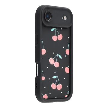 iPhone Air Stilvolle stoßfest TPU-Hülle mit erhöhten Kanten - Schwarz / Kirschen
