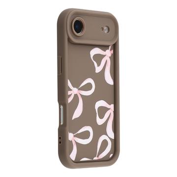 iPhone Air Stilvolle stoßfeste TPU-Hülle mit erhöhten Rändern - Braun / Große Schleife