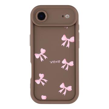 iPhone Air Stilvolle stoßfest TPU-Hülle mit erhöhten Kanten - Braun / Schleife
