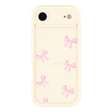 iPhone Air Stilvolle stoßfest TPU-Hülle mit erhöhten Kanten - Weiß / Schleife