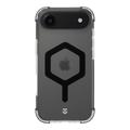 iPhone Air Tactical MagForce Hexagon Hülle - MagSafe-kompatibel - Schwarz / Durchsichtig