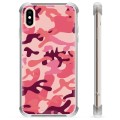 iPhone XS Max Hybrid Hülle - Rosa Tarnung